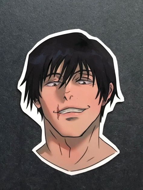 Dark Anime Villain Sticker – Intense Expression Art 🖤
