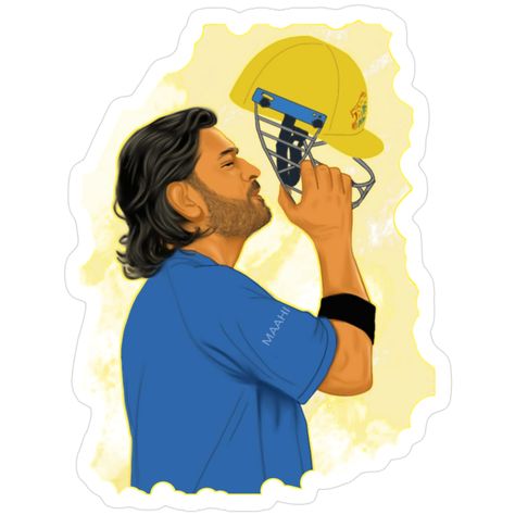 Cricket Legend Helmet  Sticker