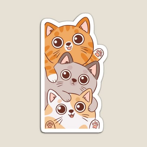 Stacked Cats Sticker