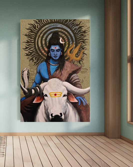 “Lord Shiva with Nandi” 🕉️ A4 Size Wallpaper