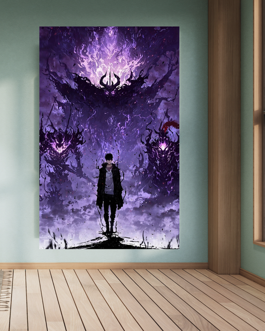 Sung Jinwoo from Solo Leveling A4 Size Wallpaper