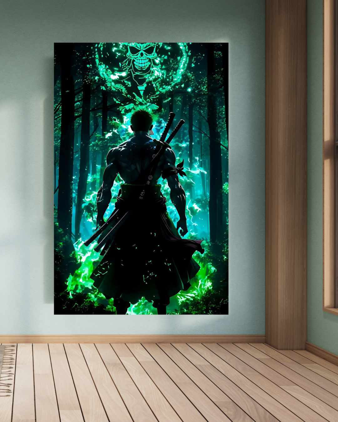 "Blades of the Cursed Forest" 🌌🌲⚔️ A4 Size Wallpaper