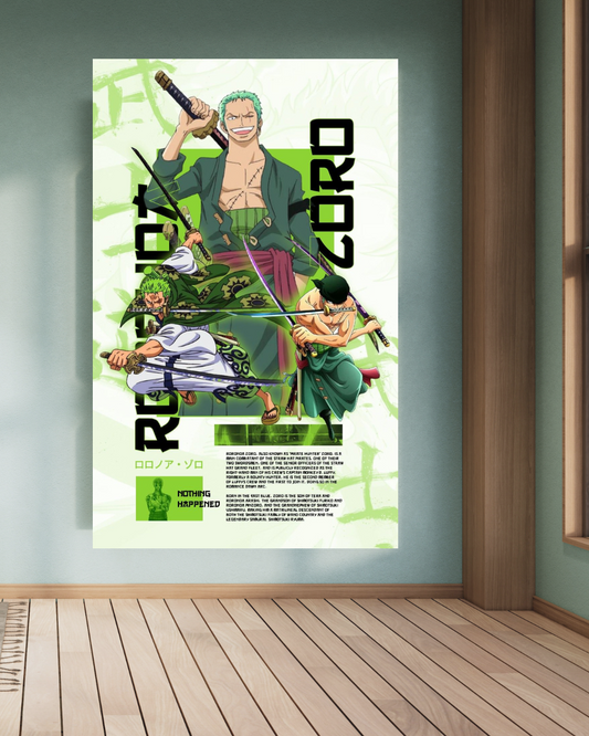 Roronoa Zoro from One Piece A4 Size Wallpaper