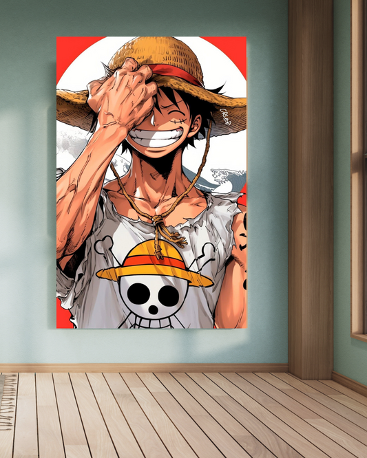 Skeleton Straw Hat A4 Size Wallpaper