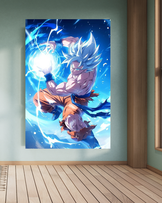 Ultra Instinct Goku: Ascendant Power A4 Size Wallpaper
