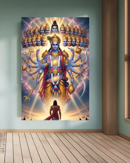 Lord Vishnu in his Vishvarupa A4 Size Wallpaper