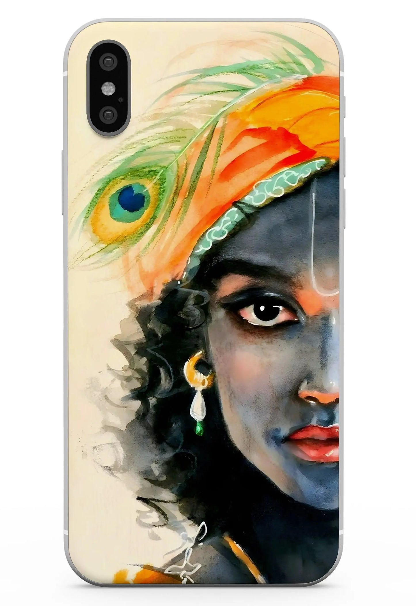 Krishna Half Face Mobile 6D Skin - WrapSnap