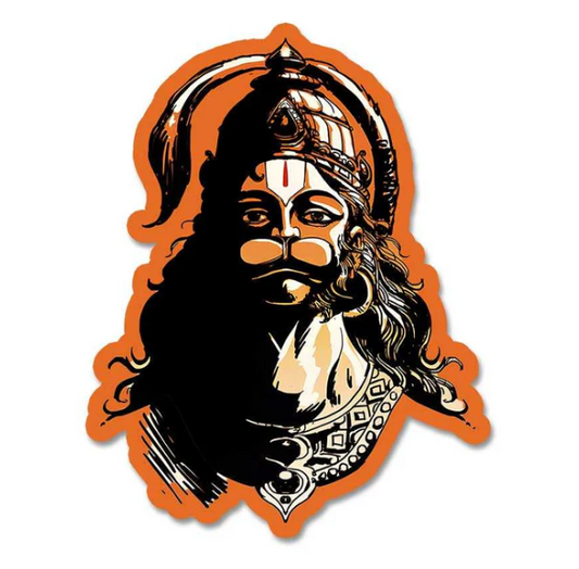 Fierce Hanuman – Divine Strength Sticker 💪🕉️