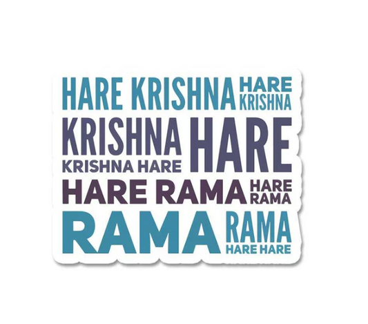 Hare Krishna Sticker – Divine Chant for Peace and Devotion