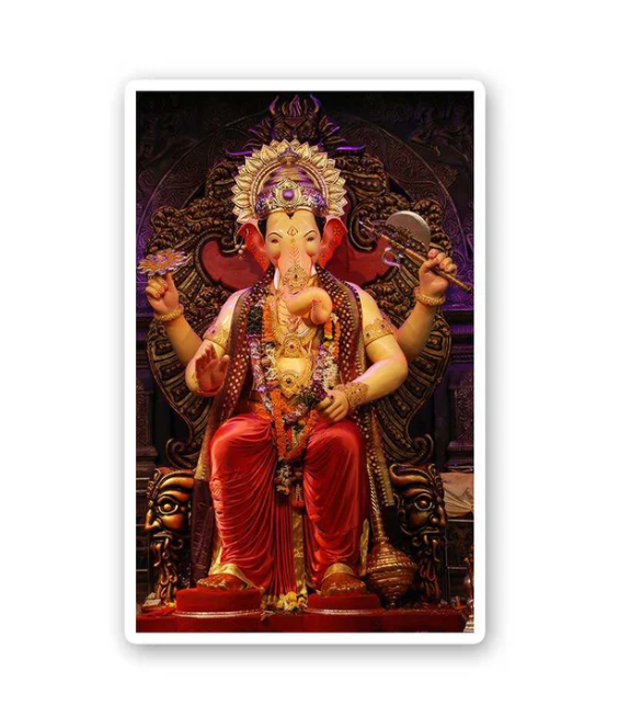 Lord Ganesha Sticker – The Remover of Obstacles and Bestower of Prosperity
