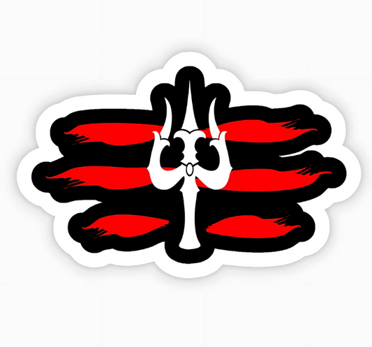 Trishul and Shiva Lingam Sticker – Symbol of Power and Divine Energy
