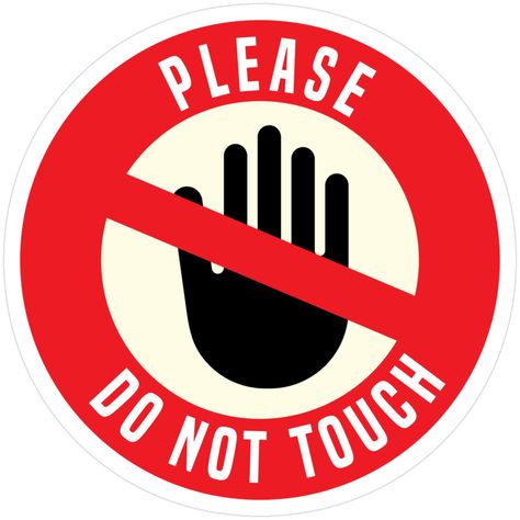 Please Do Not Touch Sticker – Safety & Awareness Sign