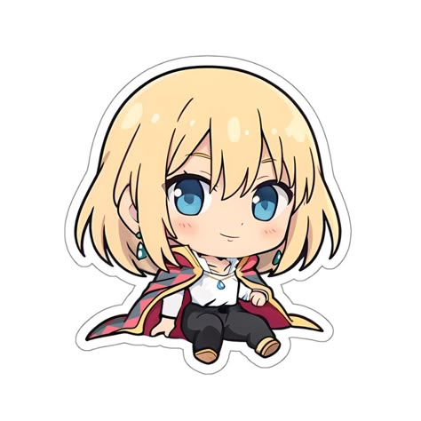 Chibi Blonde Hero Sticker – Cute Anime Style - Anime