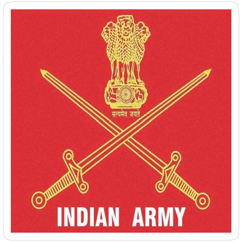 🇮🇳 Indian Army Emblem Sticker - Army