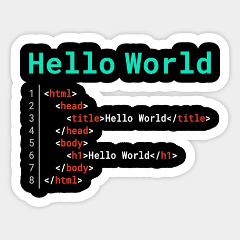 Hello World Sticker 💻✨
