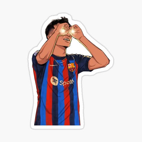 Barcelona Celebration Sticker – Shining Victory Moment ✨⚽