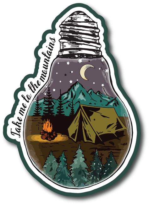 Take Me to the Mountains – Camping Adventure Sticker