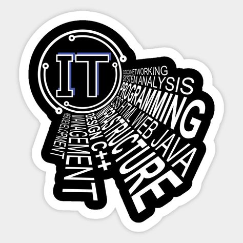 IT Word Cloud Sticker 💻⚡