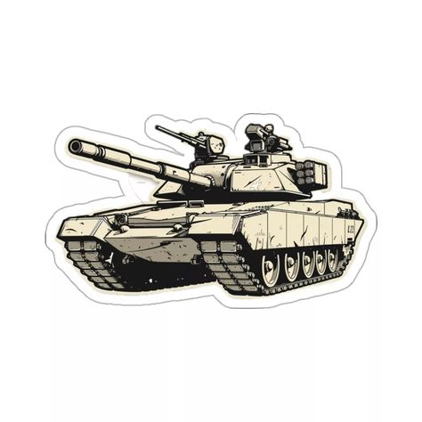 Army Tank Sticker – Power, Strength & Defense - Army