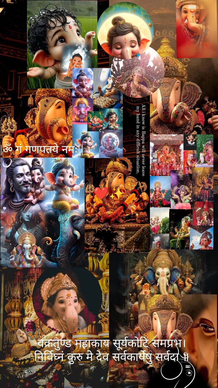 Lord Ganesha A4 Size Wallpaper