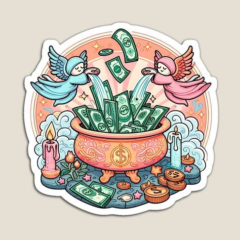 Money Manifestation Angel Sticker 🌟
