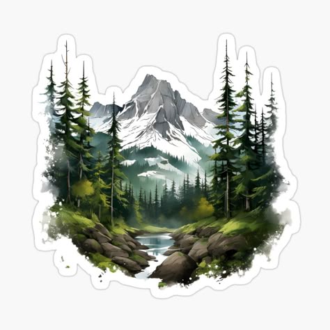Majestic Mountain Wilderness Sticker
