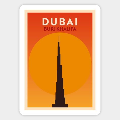 Dubai Burj Khalifa Sticker – World’s Tallest Icon!