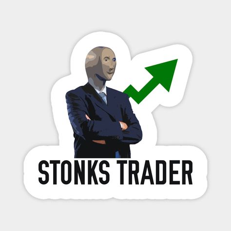 Stonks Trader Sticker – For the Confident Market Player