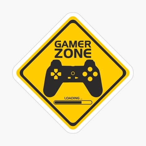 Gamer Zone Loading Sticker – Gaming Sign Design 🎮⚡