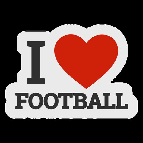 I ❤️ Football Sticker – Perfect for True Fans ⚽❤️