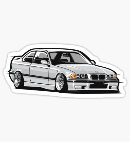 BMW E36 Sticker – Classic Stance Legend
