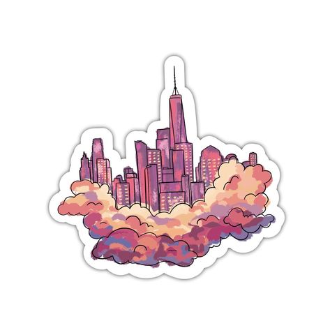 New York City Skyline Sticker – The City in the Clouds!