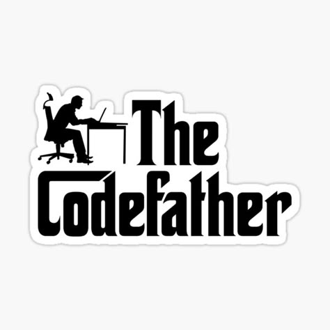 The Codefather Sticker – Programmer Parody Design