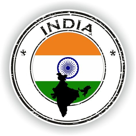 India Map with Tricolor Flag Sticker – Pride of the Nation!