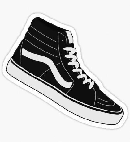 Classic Black High-Top Sneaker Sticker