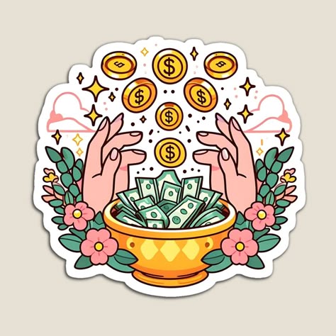 Money Manifestation Sticker 🌸💰