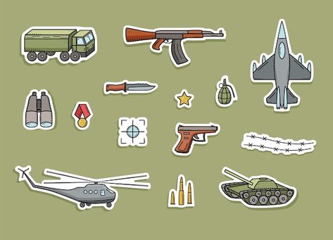 Army Equipment Sticker Pack - Army