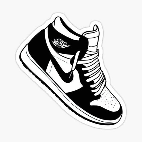 Monochrome Air Jordan 1 Sticker