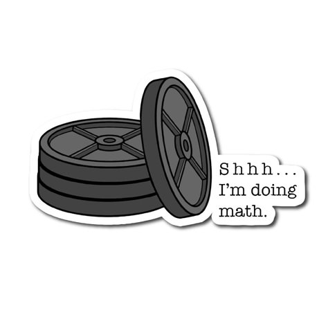 “Shhh… I’m Doing Math” Funny Gym Sticker 🏋️‍♂️➗✖️