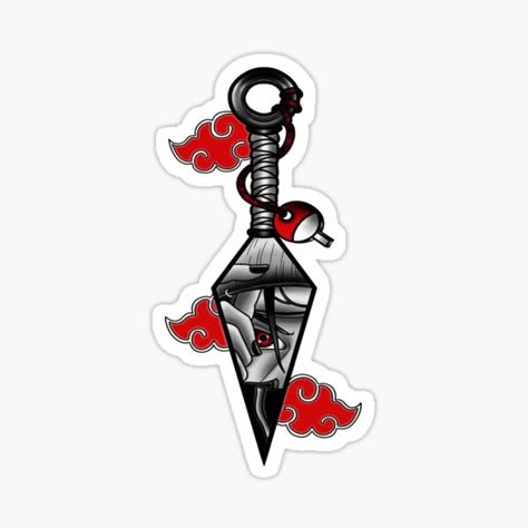Itachi Uchiha Kunai Sticker – Akatsuki Design